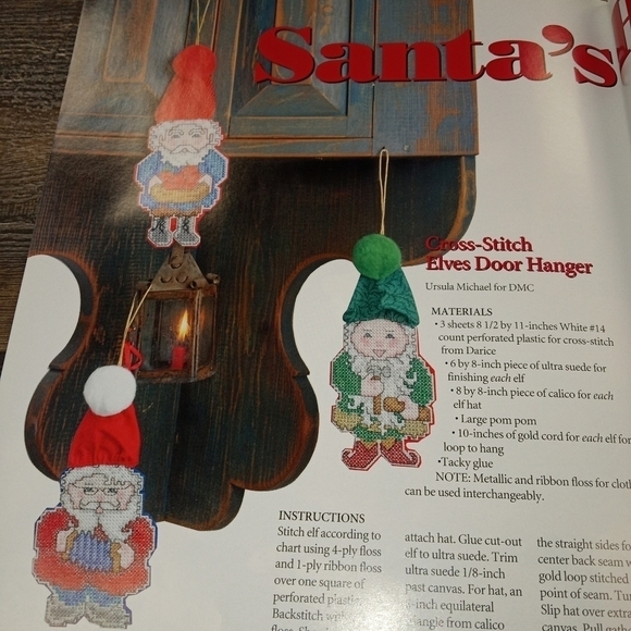 Michaels Arts & Crafts Vintage Magazine Christmas Crafts Quilt Aprons Teddy Bear - Picture 6 of 8